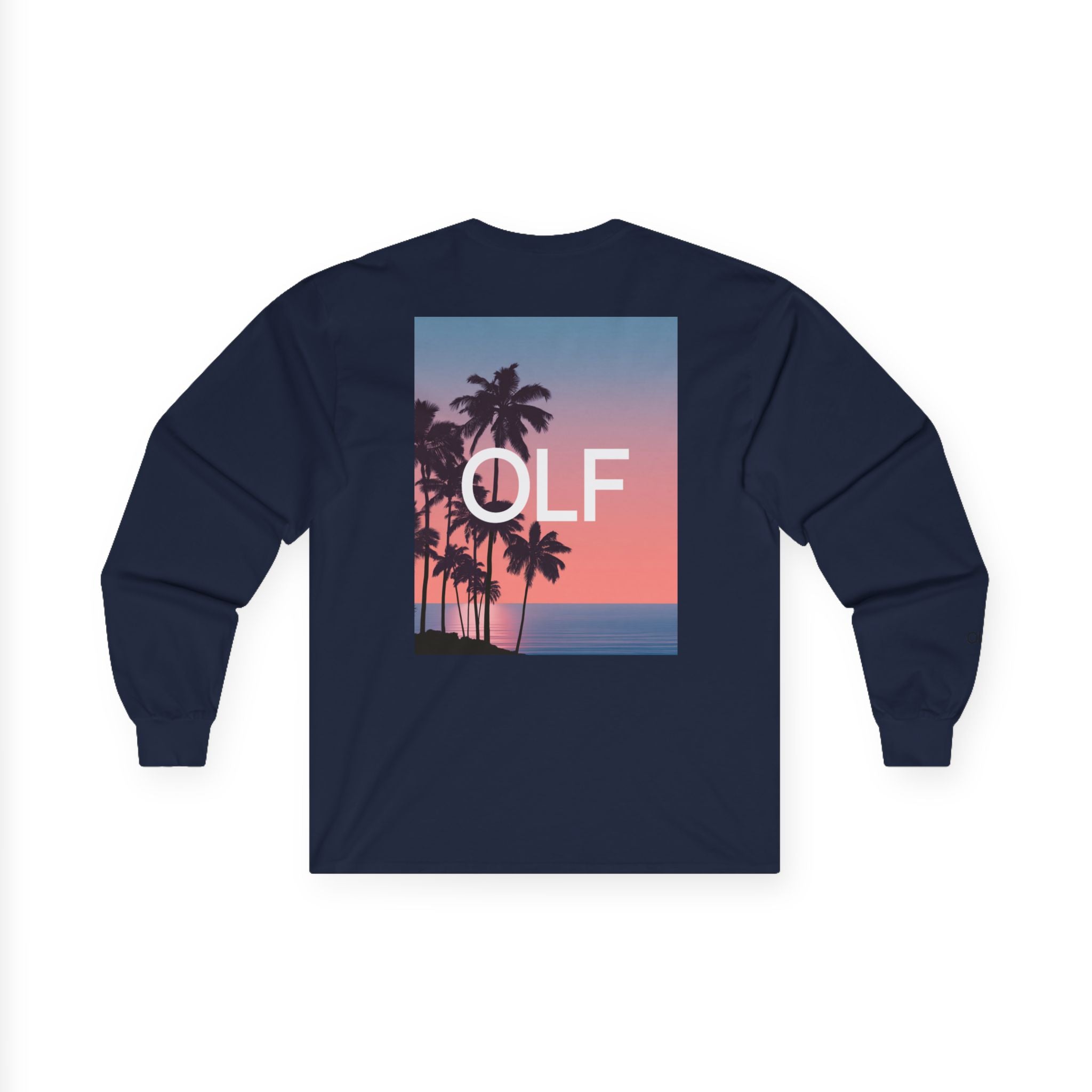 OLF Golf Pink Sunset Graphic Long Sleeve T-Shirt