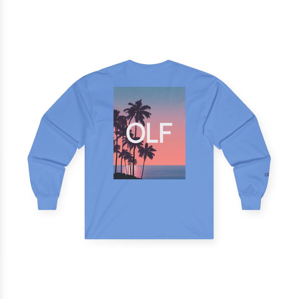 OLF Golf Pink Sunset Graphic Long Sleeve T-Shirt