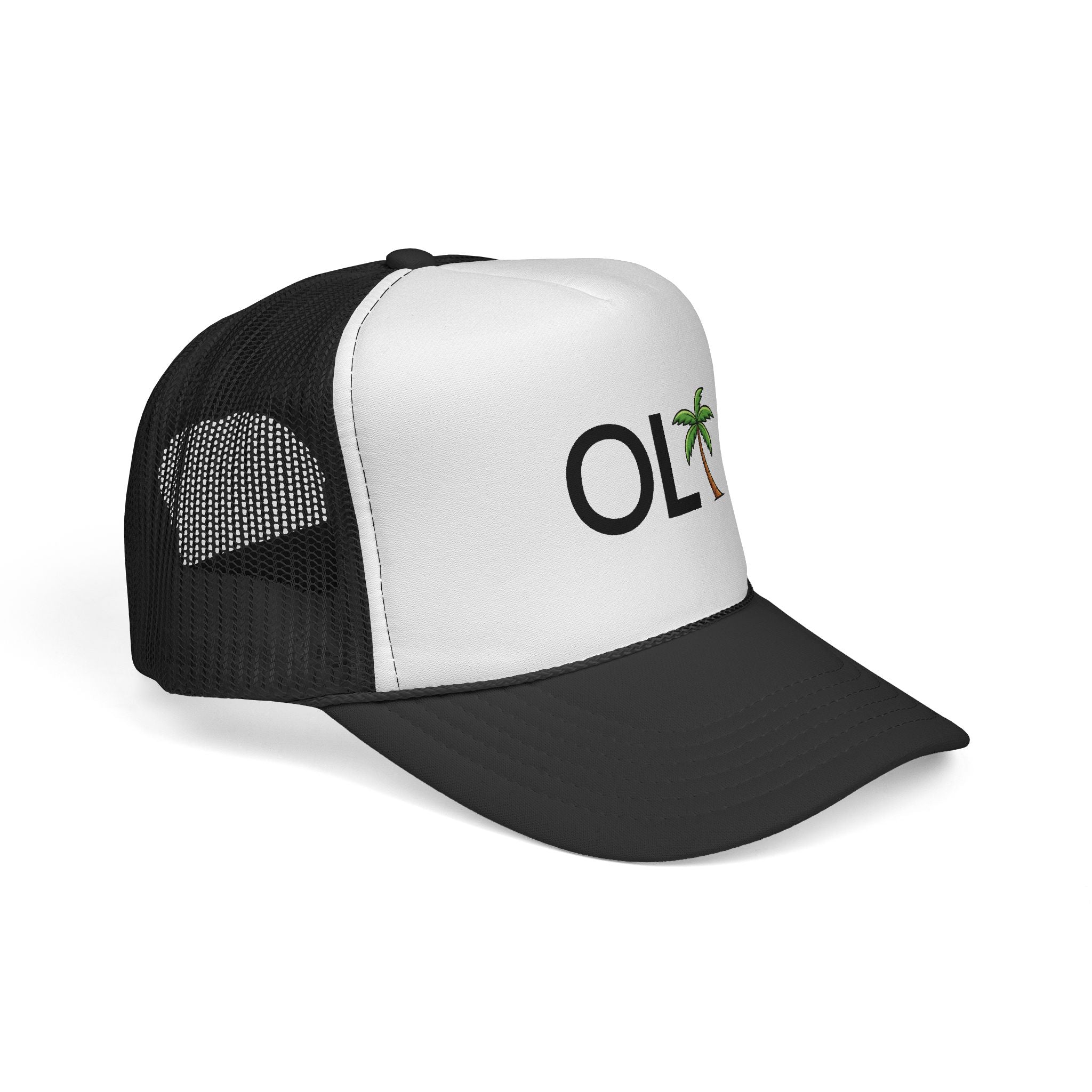 OLF Large Palm Tree Trucker Mesh Hat