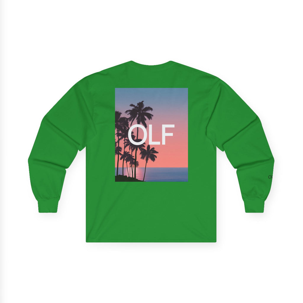 OLF Golf Pink Sunset Graphic Long Sleeve T-Shirt