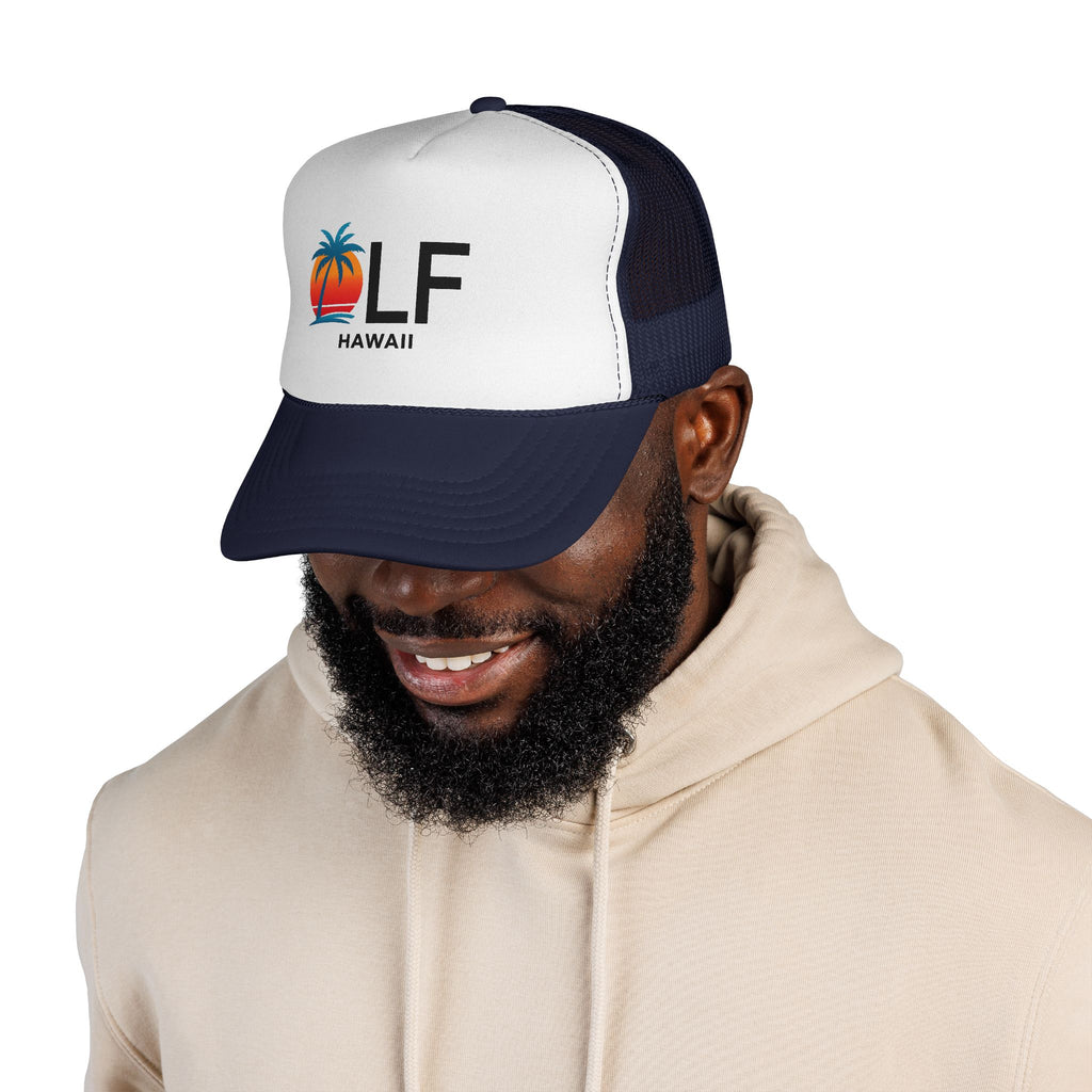 OLF Large Hawaii Sunset Trucker Mesh Hat