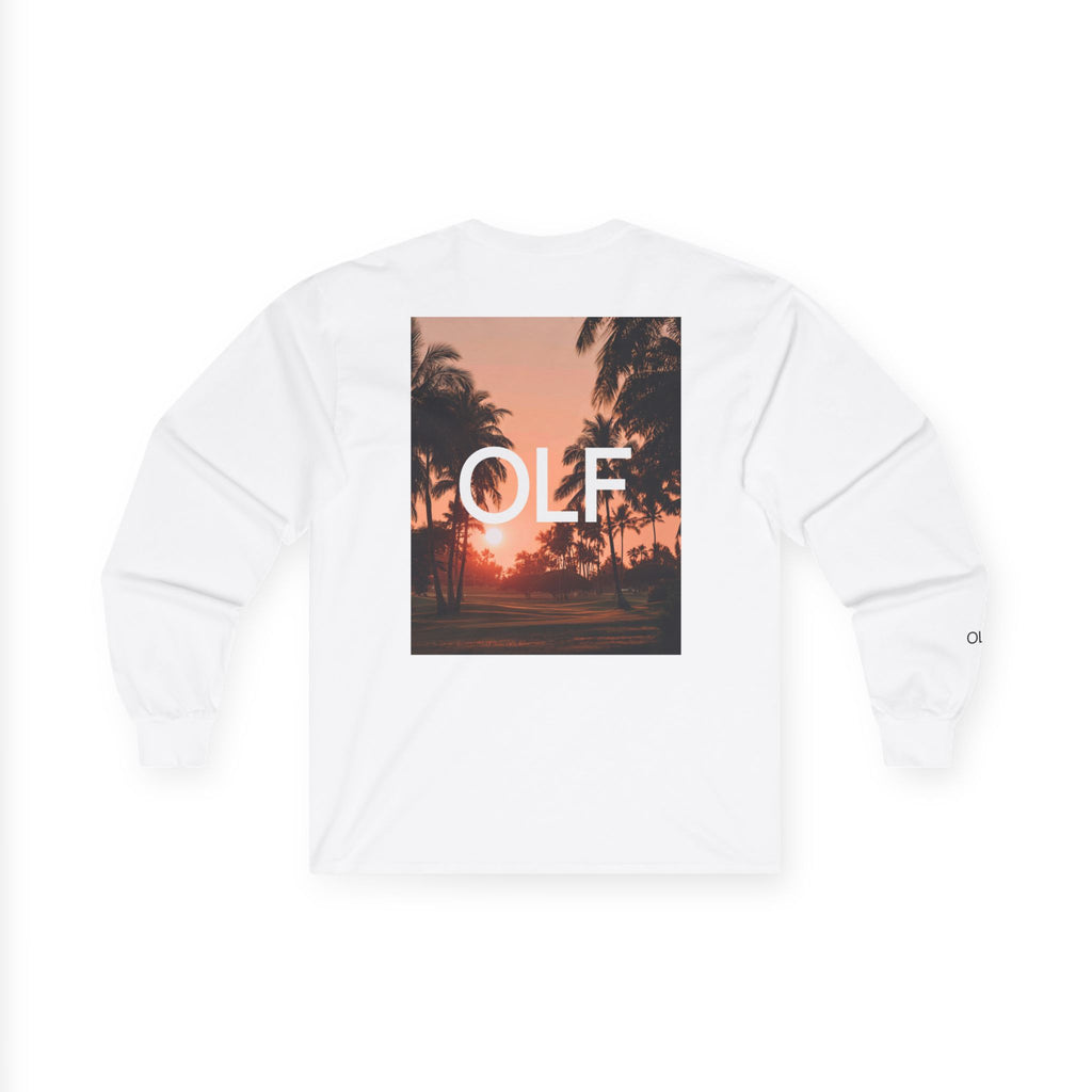OLF Golf Course Sunset Graphic Long Sleeve T-Shirt