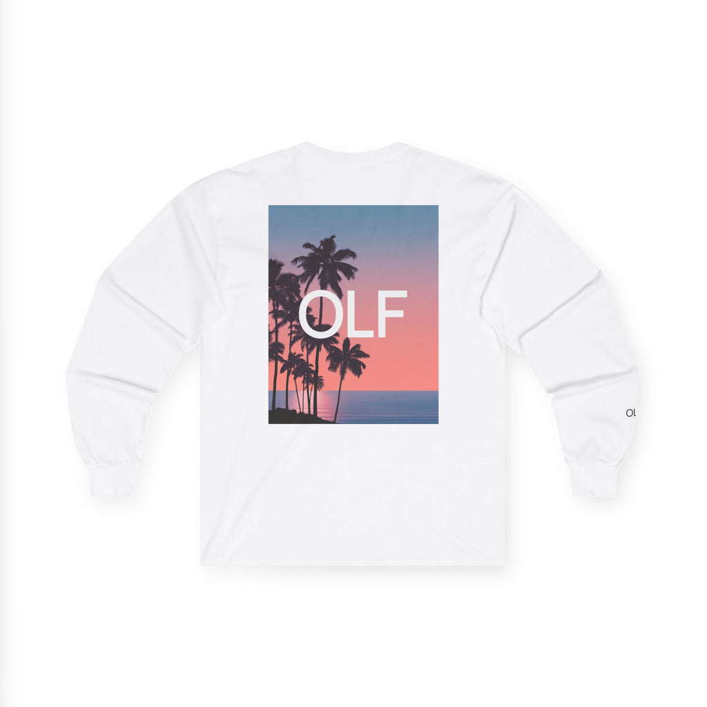 OLF Golf Pink Sunset Graphic Long Sleeve T-Shirt