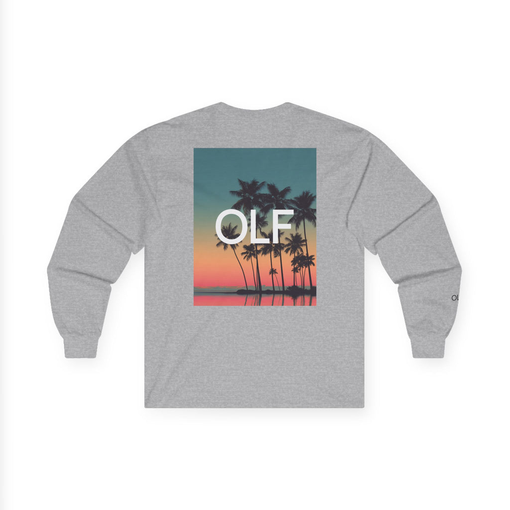 OLF Orange Sunset Graphic Long Sleeve T-Shirt