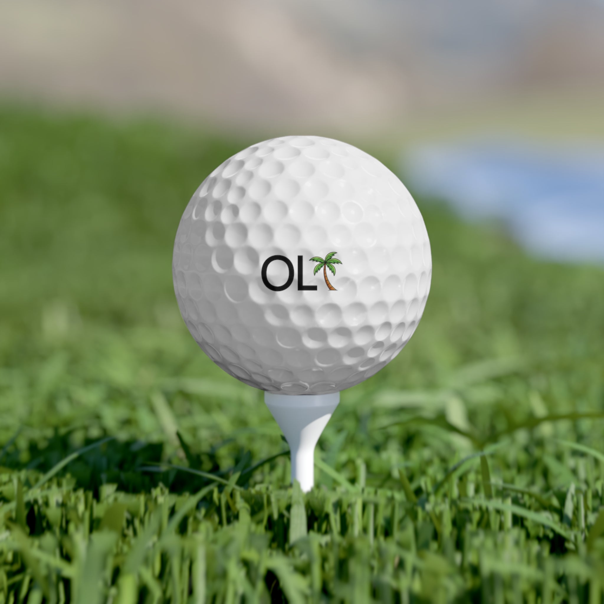 OLF Palm Tree Logo Golf Balls, 6pcs