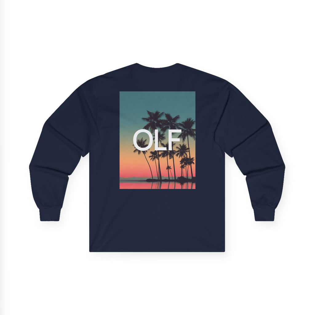 OLF Orange Sunset Graphic Long Sleeve T-Shirt