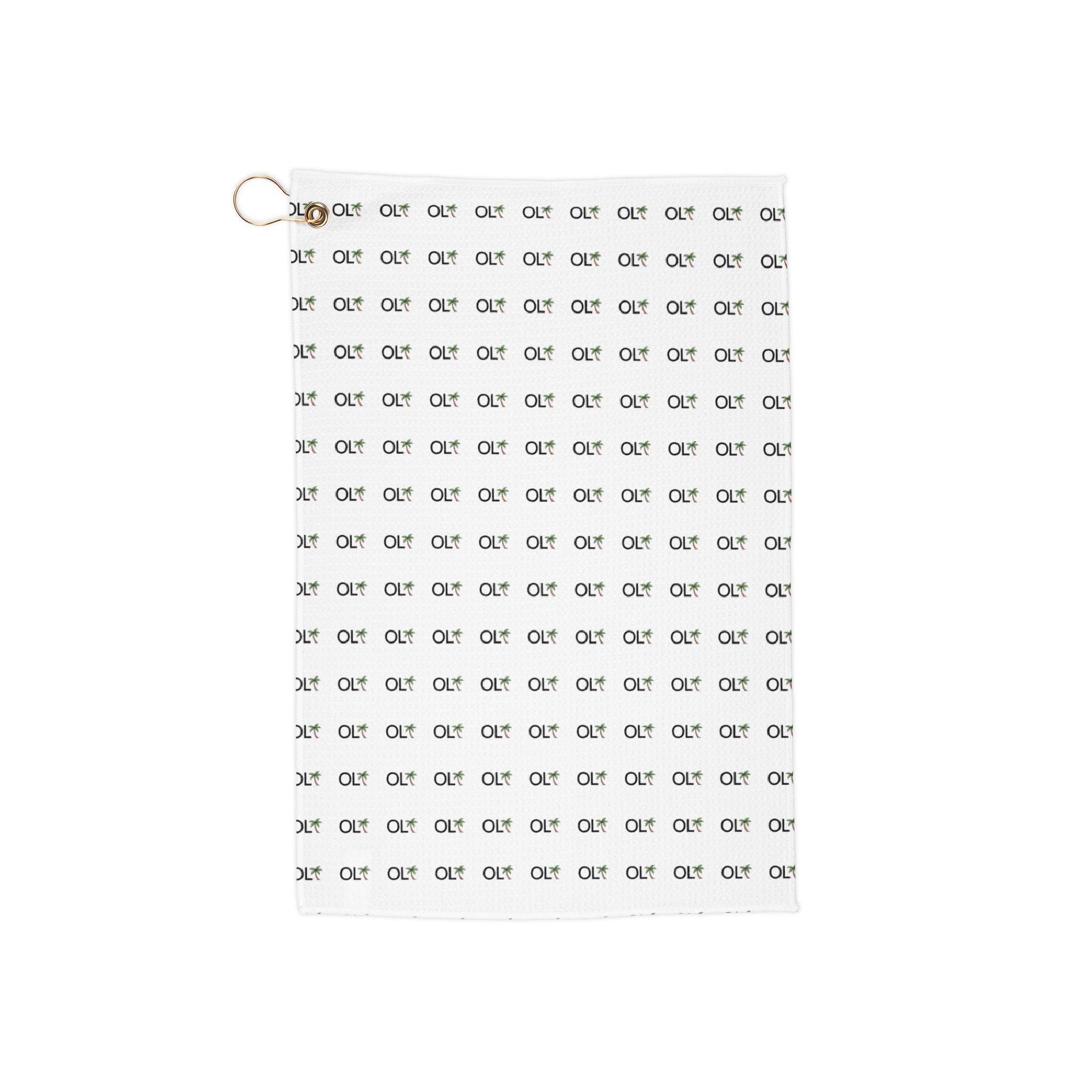 OLF Palm Tree Logo Pattern Golf Towel