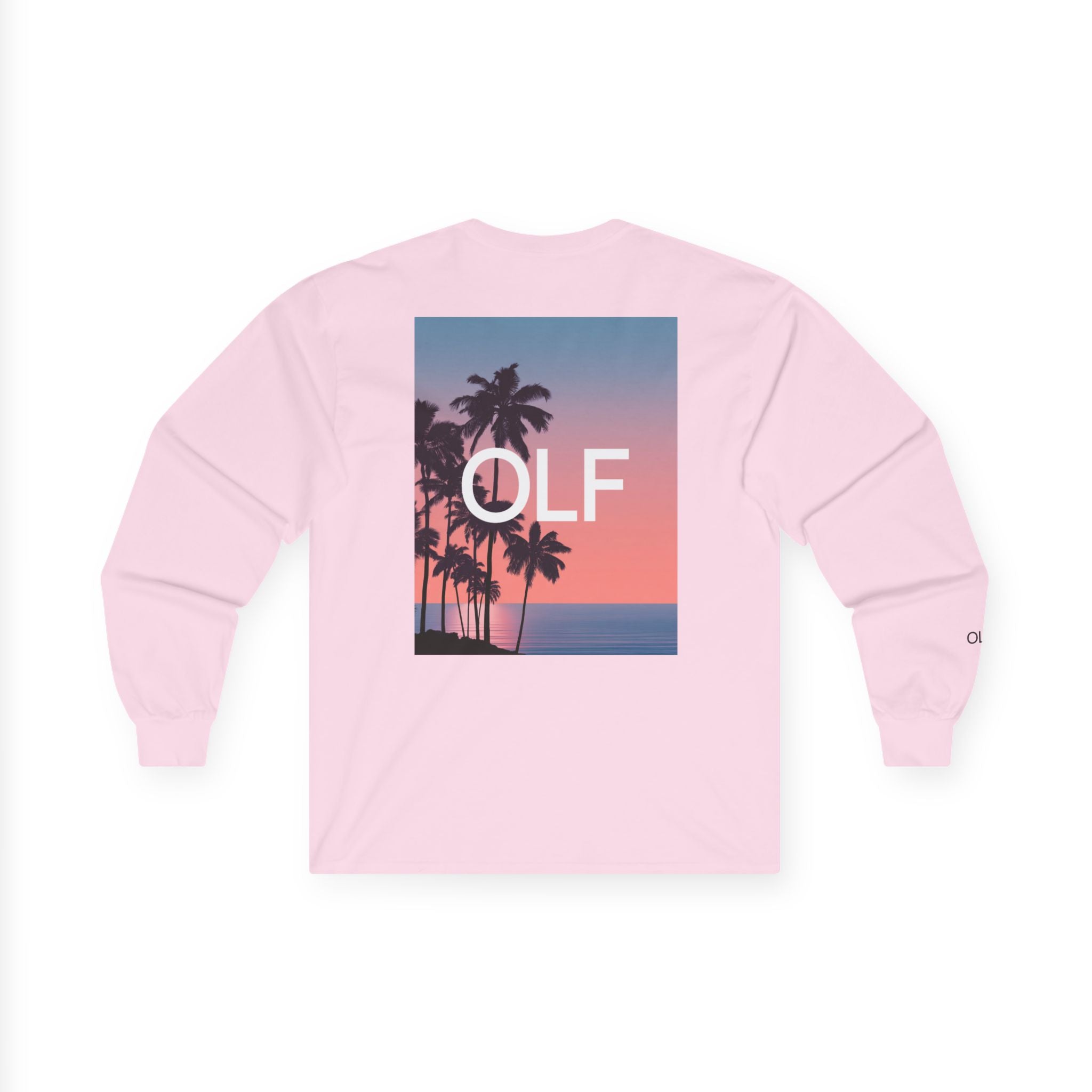 OLF Golf Pink Sunset Graphic Long Sleeve T-Shirt