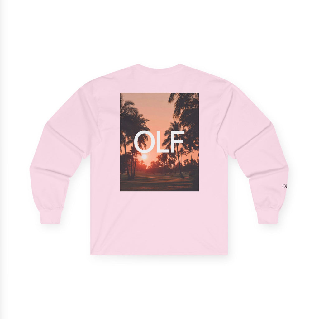OLF Golf Course Sunset Graphic Long Sleeve T-Shirt