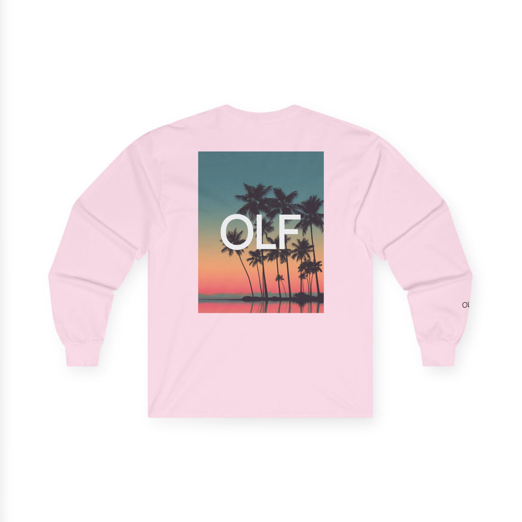 OLF Orange Sunset Graphic Long Sleeve T-Shirt